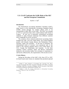 U.S. GAAP Confronts the IASB: Roles of the SEC and the European