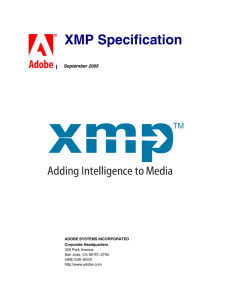 (XMP) Specification