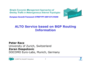 ALTO Service based on BGP Routing Information