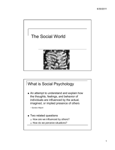 The Social World - Heather Lench, Ph.D.