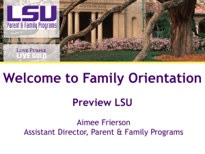 Welcome to Family Orientation