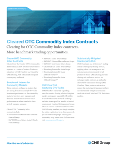 Cleared OTC COmmodity Index Contracts