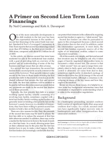 A Primer on Second Lien Term Loan Financings
