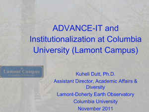 IT and Institutionalization at Columbia University (Lamont Campus)