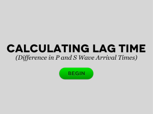 Calculating Lag Time