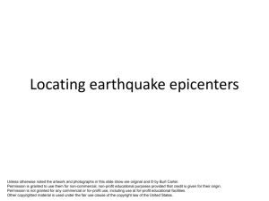 Locating earthquake epicenters