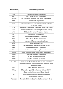Abbreviations UN Organisations