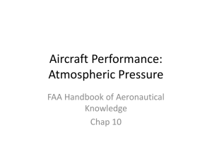 Aircraft Performance: Atmospheric Pressure