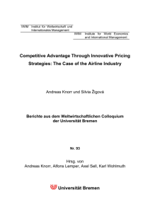 Competitive Advantage Through Innovative Pricing Strategies: The