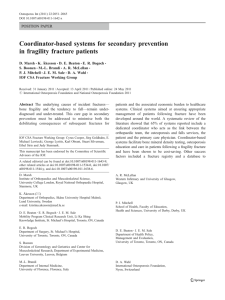 Coordinator-based systems for secondary prevention in