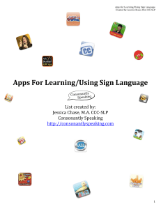 Apps For Learning/Using Sign Language