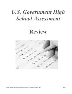 US Government High School Assessment Review