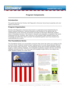 Prentice Hall Magruder's American Government © 2012 : Program