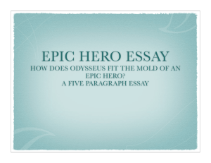 Epic hero essay