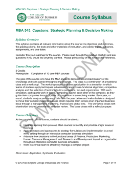Mba Communication Strategy Course Syllabus mba 520 strategic marketing management Mba Communication Strategy Course Syllabus mba 520 strategic marketing management