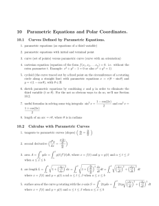 10 Parametric Equations and Polar Coordinates.