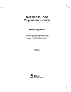 TMS320C55x DSP Programmer's Guide (Rev. A)