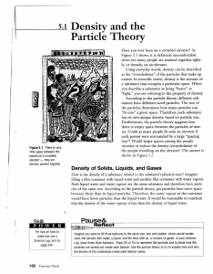 M Density and the Particle Theory