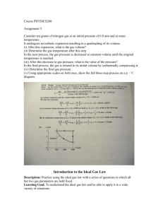 Introduction to the Ideal Gas Law