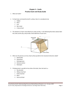 Chapter 5 – Faults Practice Exam and Study Guide