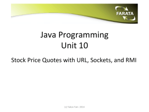 Java Programming Unit 10