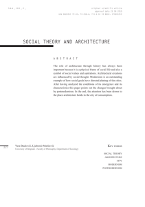 social theory and architecture