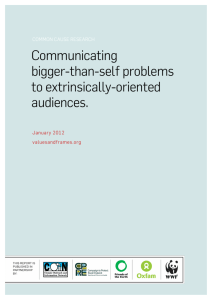 Communicating bigger-than-self problems to extrinsically