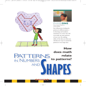 Patterns in Numbers and Shapes: Using Algebraic Thinking