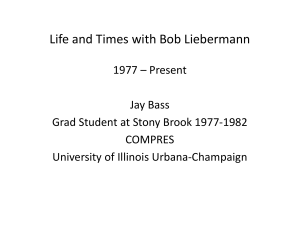 Life and Times with Bob Liebermann