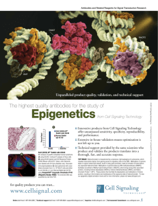 Epigeneticsfrom Cell Signaling Technology