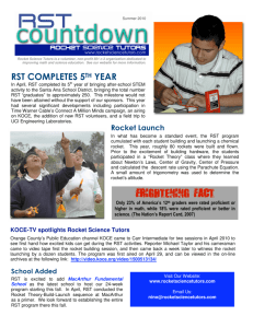 RST COMPLETES 5TH YEAR - Rocket Science Tutors