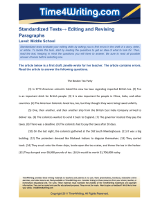 Standardized Tests→ Editing and Revising Paragraphs