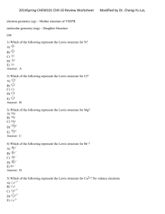 2014Spring CHEM101 Ch9-10 Review Worksheet Modified by Dr