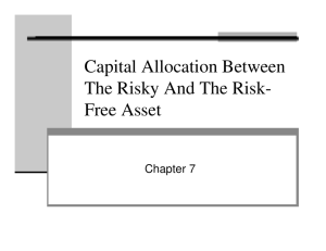 Capital Allocation Between The Risky And The