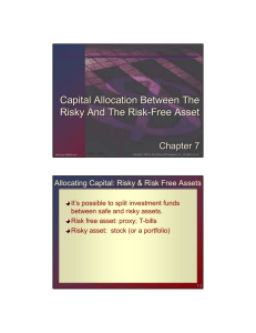 Capital Allocation Between The Risky And The Risk