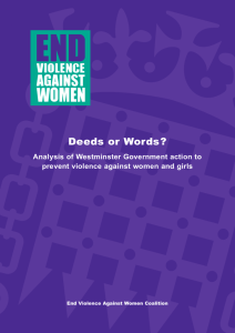 Deeds or Words? - End Violence Against Women