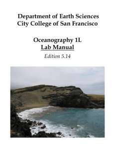 Oceanography 1 Lab Manual