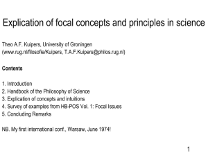 Explication of focal concepts and principles in science