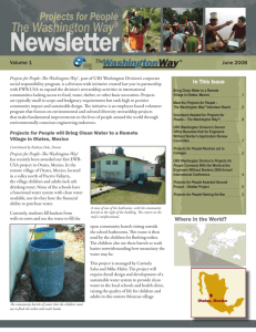 Engineers Without Borders, The Washington Way Newsletter