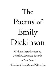 With an Introduction by Martha Dickinson Bianchi A Penn State