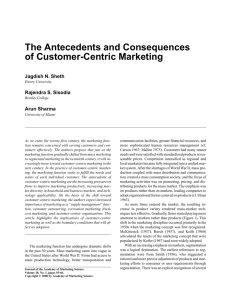 The Antecedents and Consequences of Customer