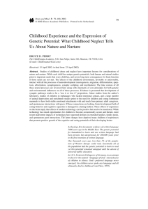 Childhood Experience and the Expression of Genetic