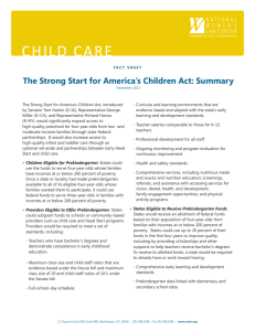 Strong Start for America's Children Act