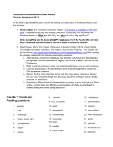 Chapter 1 Vocab and Reading questions