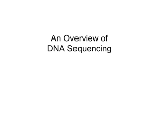 An Overview of DNA Sequencing
