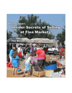 Contents - Make Money At Flea Markets, Insider Secrets Of Selling