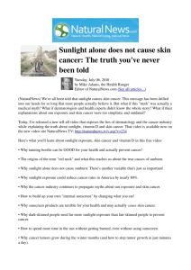 Sunlight alone does not cause skin cancer: The truth you've never