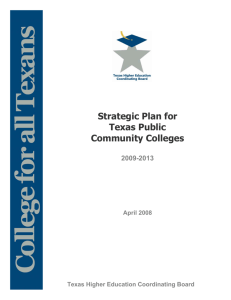 Strategic Plan for Texas Public Community Colleges