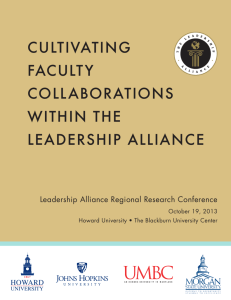cultivating faculty collaborations within the leadership alliance