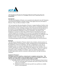 AST Standards of Practice for Packaging Material and Preparing